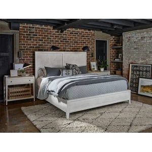 Universal Furniture Ames Wood Panel Bed, King Size, Rustic Oak