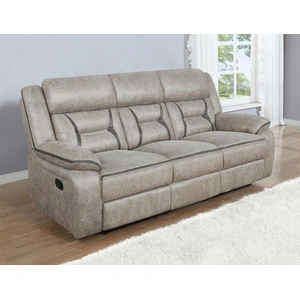 Coaster Greer Leatherette Tufted Back Motion Sofa