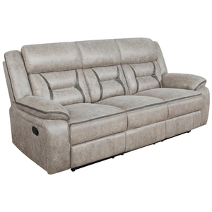 Coaster Greer Leatherette Tufted Back Motion Sofa