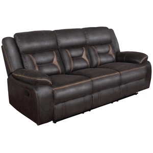 Coaster Greer Leatherette Tufted Back Motion Sofa