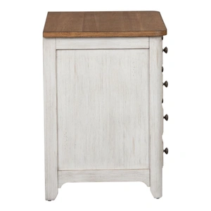 Liberty Furniture Farmhouse Reimagined Wood 2-Drawer Lateral File Cabinet, Antique White/Chestnut
