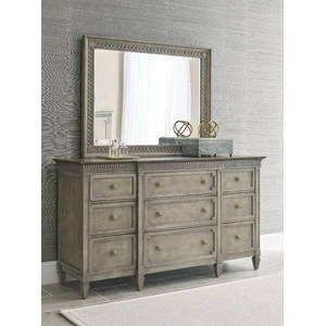 American Drew Savona Wood Dresser w/9 Drawers, Mocha Elm/Smoky Taupe
