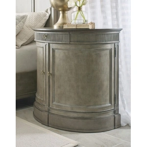 American Drew Savona Wood Bachelor Chest w/2 Doors & Drawer, Mocha Elm/Smoky Taupe