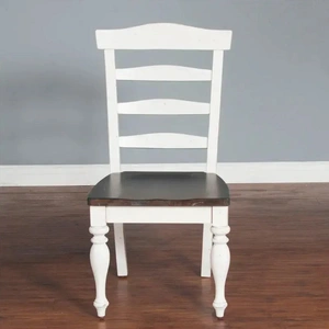 Sunny Designs SM Carriage House Wood Ladderback Dining Side Chair, European Cottage (Set of 2)