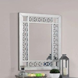 ACME Varian Wood Mirror, Antique Platinum