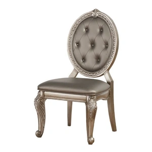 ACME Northville PU Dining Side Chair, Antique Silver (Set of 2)