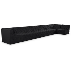 Meridian Furniture Tuft 186-inch 8-Piece Velvet Modular Sectional