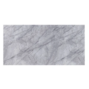 ACME Satinka Faux Marble/Steel Dining Table, Light Gray