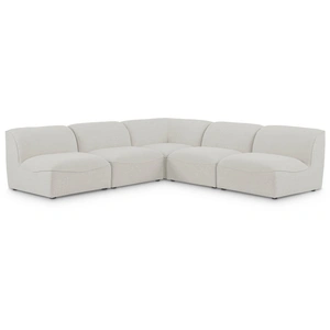 Meridian Furniture Miramar 104-inch 5-Piece Linen Fabric Modular Sectional Sofa