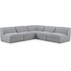 Meridian Furniture Miramar 104-inch 5-Piece Linen Fabric Modular Sectional Sofa