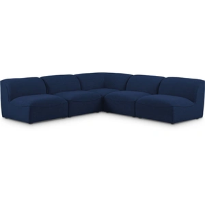 Meridian Furniture Miramar 104-inch 5-Piece Linen Fabric Modular Sectional Sofa
