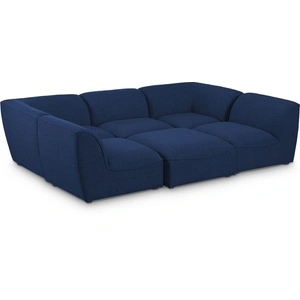 Meridian Furniture Miramar 109-inch 6-Piece Linen Fabric Modular Sectional Sofa