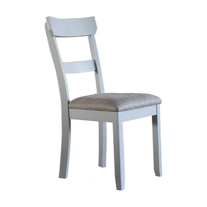 ACME House Marchese Fabric/Wood Dining Side Chair, Gray/Pearl Gray