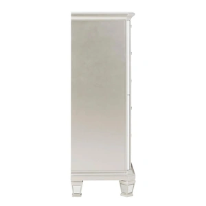 Ashley Furniture Ashley SM Lindenfield 5-Drawer Wood Veneer Chest, Metallic Silvertone