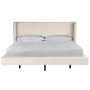 Universal Furniture Sainte-Ann Fabric Platform Bed, Nona Vanilla