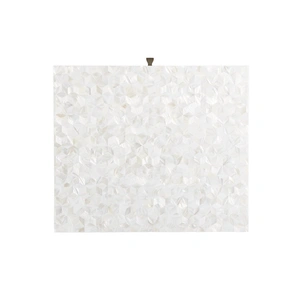 Universal Furniture Love Joy Bliss Wood Bedside Table w/Drawer, White Lacquer/Soft Gold Metal