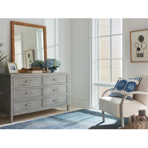 Universal Furniture Long Key Rattan/Wood Panel Bedroom Set