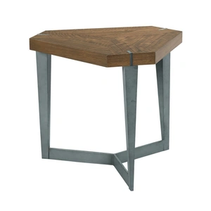 American Drew Ad Modern Synergy Triangulate Wood/Metal Lamp Table, Medium Stain