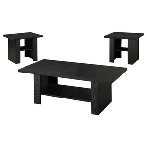 Coaster Rodez 3-Piece Wood Veneer Occasional Table Set, Black Oak