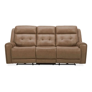 Liberty Furniture Carrington Leather Power Reclining Sofa with USB | Triple Power