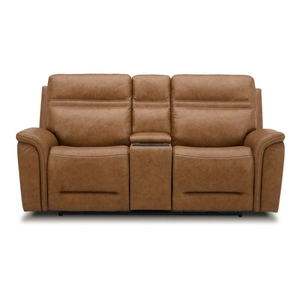 Liberty Furniture Cooper Leather Zero Gravity Power Loveseat | Console & USB
