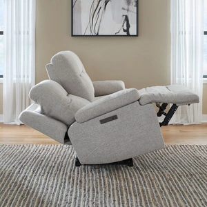 Liberty Furniture Cameron Fabric Power Reclining Sofa w/USB Chargers in Nathan Ginger