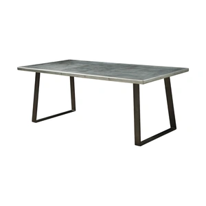 AF Modern Kaylia 78-inch Aluminum/Gunmetal Dining Table