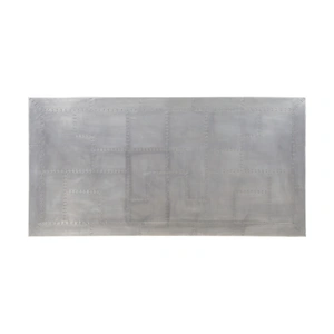 AF Modern Kaylia 78-inch Aluminum/Gunmetal Dining Table