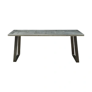 AF Modern Kaylia 78-inch Aluminum/Gunmetal Dining Table