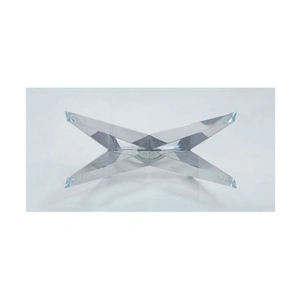 ACME Dekel Glass/Steel Dining Table, Clear
