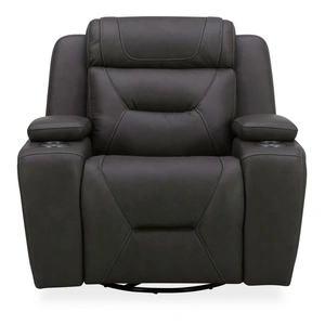 Liberty Furniture Chapman Leather Swivel Power Recliner | Triple Power & USB