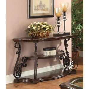 Coaster Laney Wood Veneer Sofa Table, Deep Merlot