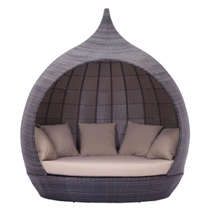 Zuo Modern Martinique Outdoor Beach Daybed, Brown & Beige
