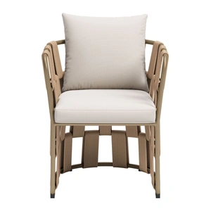 Zuo Modern Quadrat Olefin/Aluminum Outdoor Dining Chair, White