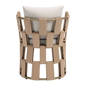 Zuo Modern Quadrat Olefin/Aluminum Outdoor Dining Chair, White