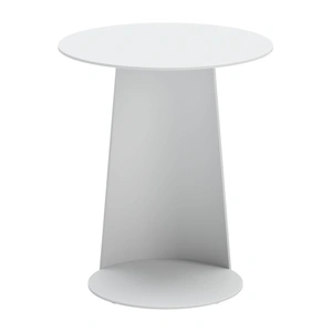 Zuo Modern Sunny Isles Round Aluminum Side Table, White