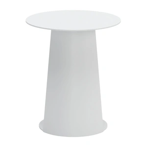 Zuo Modern Sunny Isles Round Aluminum Side Table, White