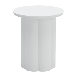 Zuo Modern Kogur Round Aluminum Side Table, White
