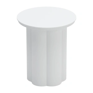 Zuo Modern Kogur Round Aluminum Side Table, White