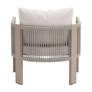 Zuo Modern Rebel Olefin/Aluminum Outdoor Accent Chair, Beige