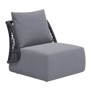 Zuo Modern Mekan Olefin/Aluminum Outdoor Accent Chair, Gray