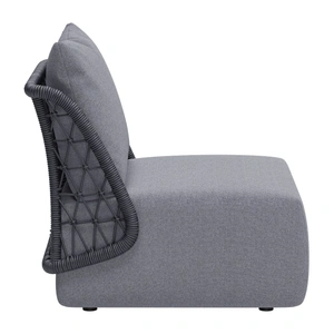 Zuo Modern Mekan Olefin/Aluminum Outdoor Accent Chair, Gray