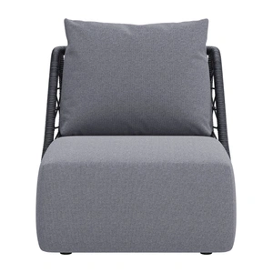 Zuo Modern Mekan Olefin/Aluminum Outdoor Accent Chair, Gray