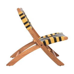Zuo Modern Sunbeam Synthetic Rattan Weave/Wood Outdoor Lounge Chair, Multicolor