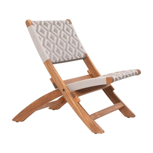 Zuo Modern Tide Synthetic Rattan Weave/Wood Outdoor Lounge Chair, Multicolor