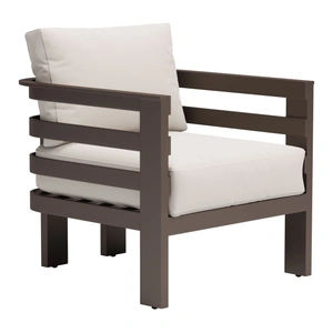 Zuo Modern Bal Harbor Olefin/Aluminum Outdoor Armchair, White