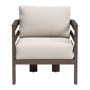 Zuo Modern Bal Harbor Olefin/Aluminum Outdoor Armchair, White
