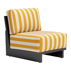 Zuo Modern Shoreline Olefin/Aluminum Outdoor Accent Chair, Yellow