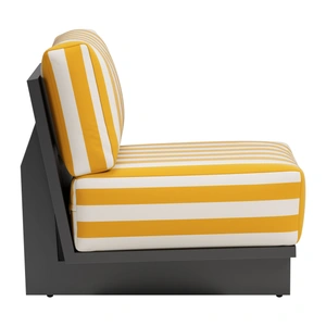 Zuo Modern Shoreline Olefin/Aluminum Outdoor Accent Chair, Yellow