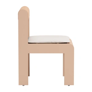 Zuo Modern Island Olefin/Aluminum Outdoor Dining Chair, White (Set of 2)